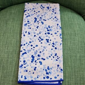 Blue and White Speckled Hand Towel
